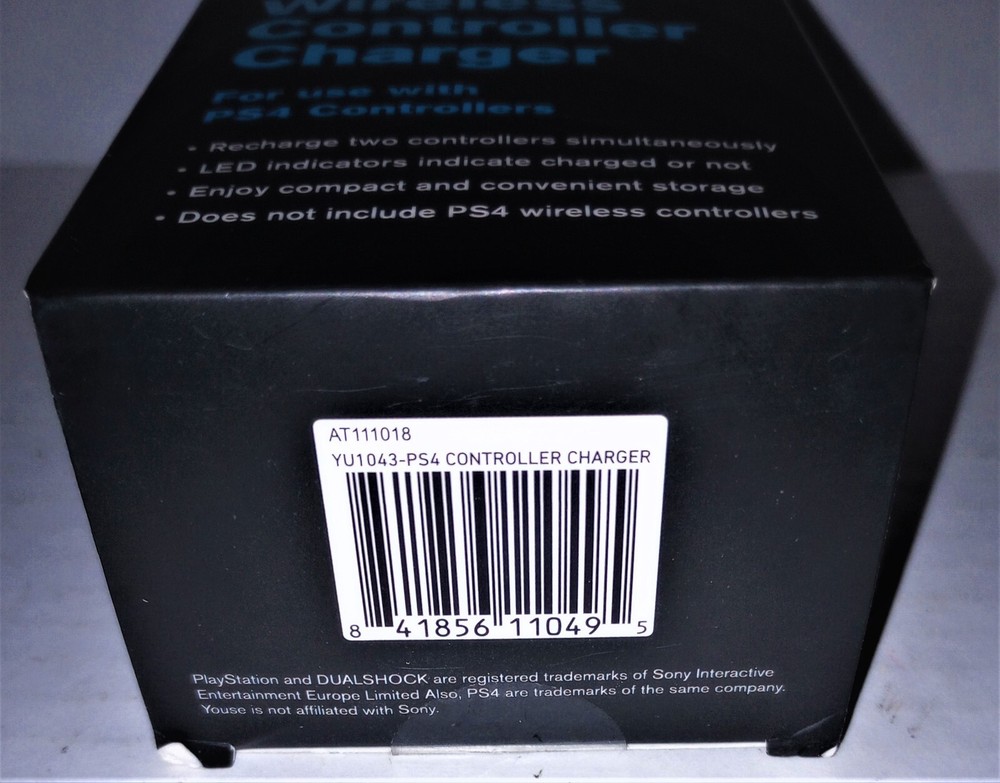 Wireless Controller Charger for Use w/ PS4 Controllers (U Youse) Tested / Works