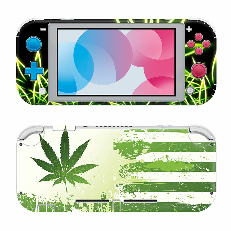 for NINTENDO SWITCH LITE *TEXTURED VINYL* ! SKINS DECALS WRAP-  CANNABIS pattern