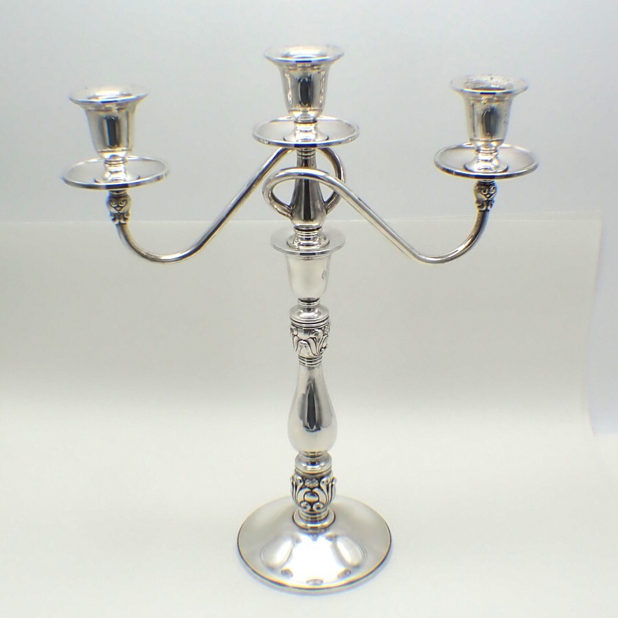 Royal Danish Three Light Candelabra International Sterling Silver