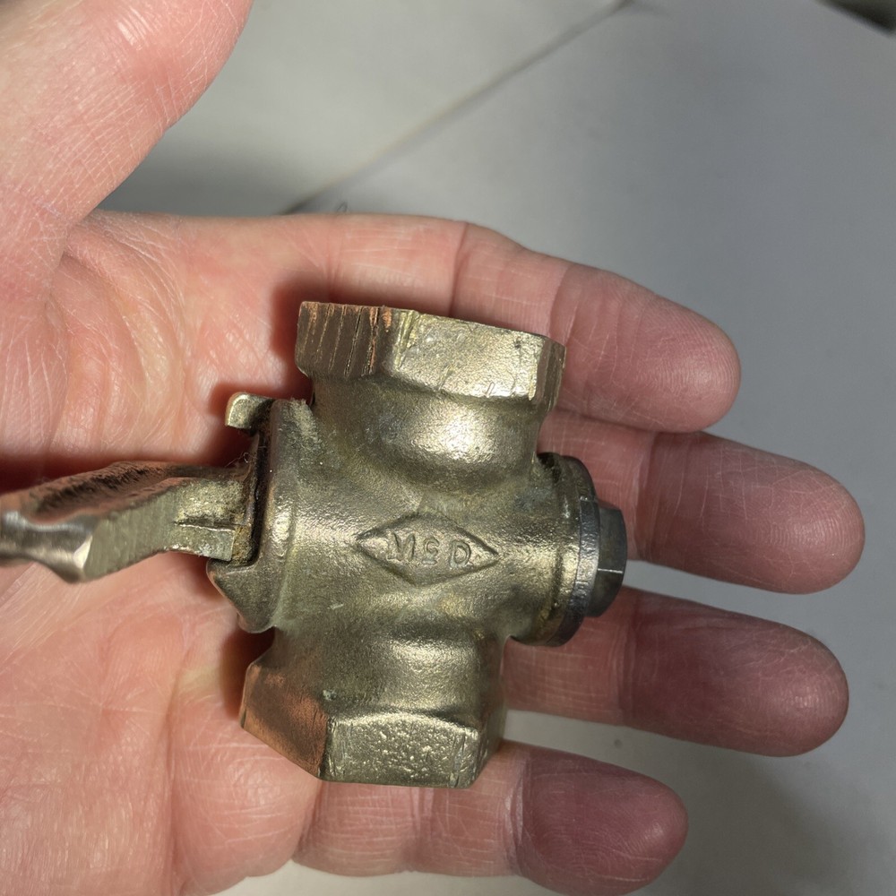 Old solid brass gas valve 3/4” inch McD. G