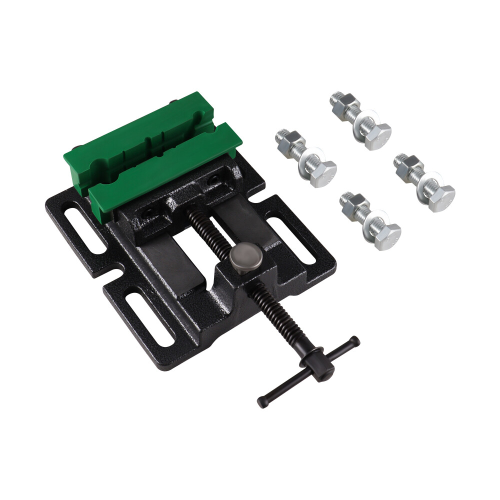 4" Heavy Duty Bench Vise, Bench Clamp Drill Press Multi- Quick Adjustment Button
