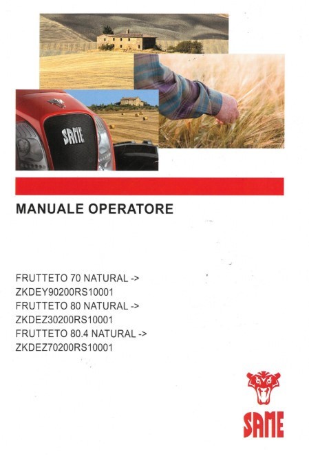 SAME ORCHARD 70 80 80.4 NATURAL operator manual