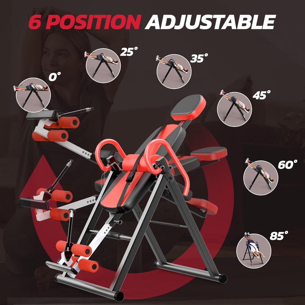 YOLEO Gravity Inversion Table for Back Pain Relief 2026 New Inversion Table W/Lu