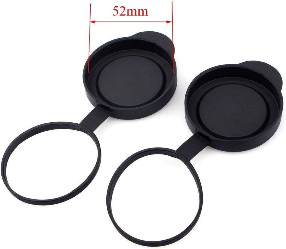 Protective Rubber Objective Lens Caps for Fits Binoculars with Outer Diameter 52