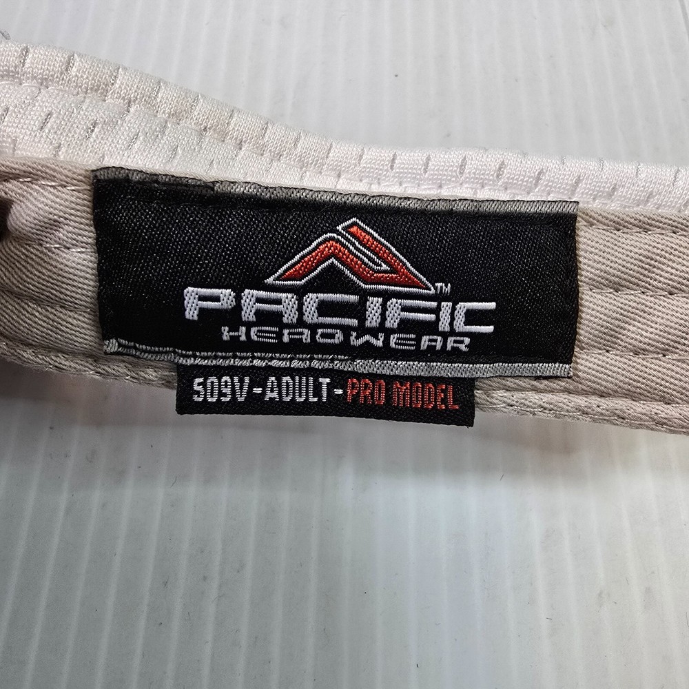 Pacific headwear ELITE visor hat white Pro Model adjustable