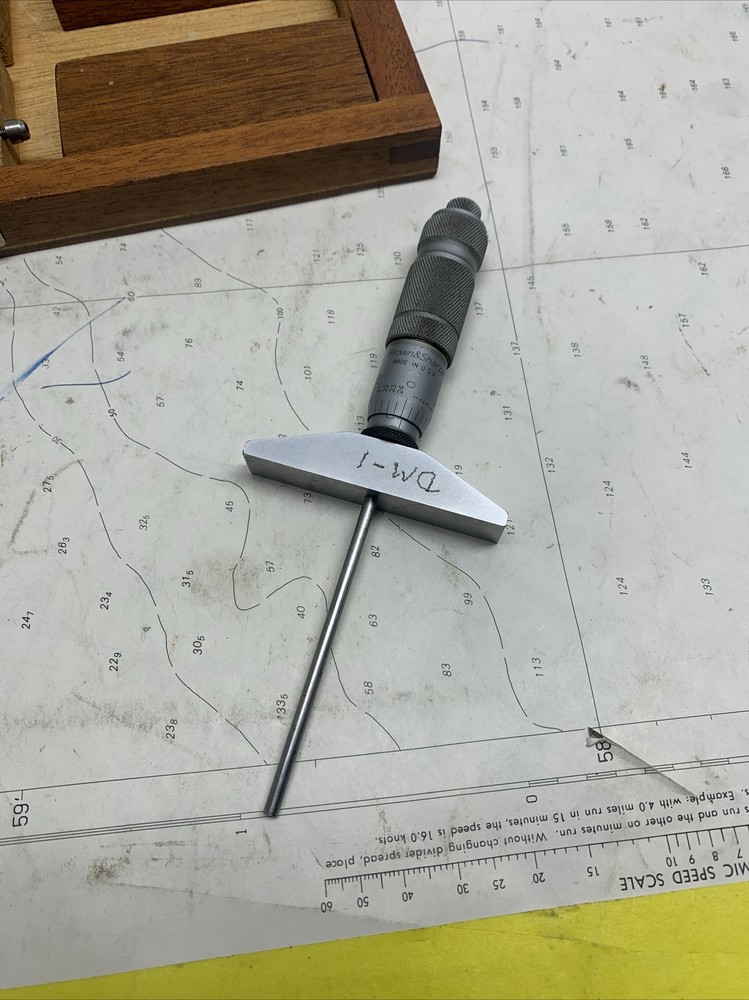 brown and sharpe depth micrometer With Two Rods
