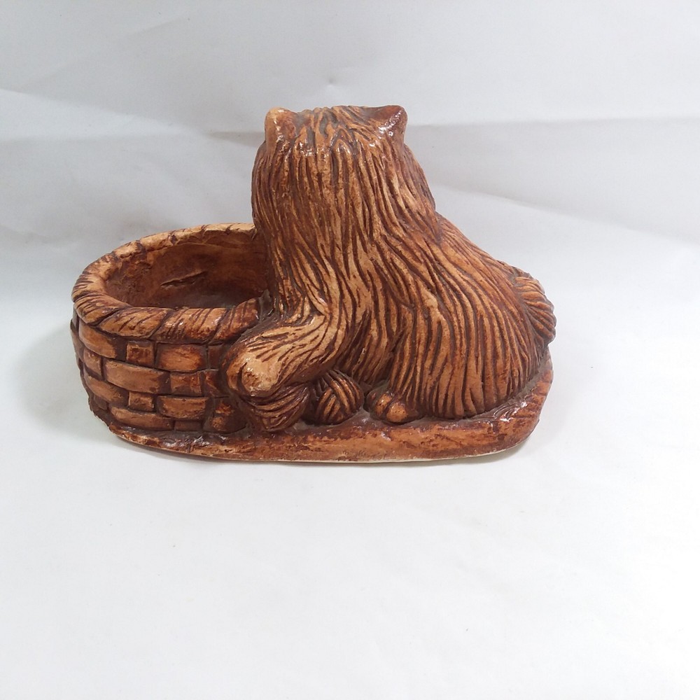 Ceramic Small Kitten Cat Planter Trinket Dish