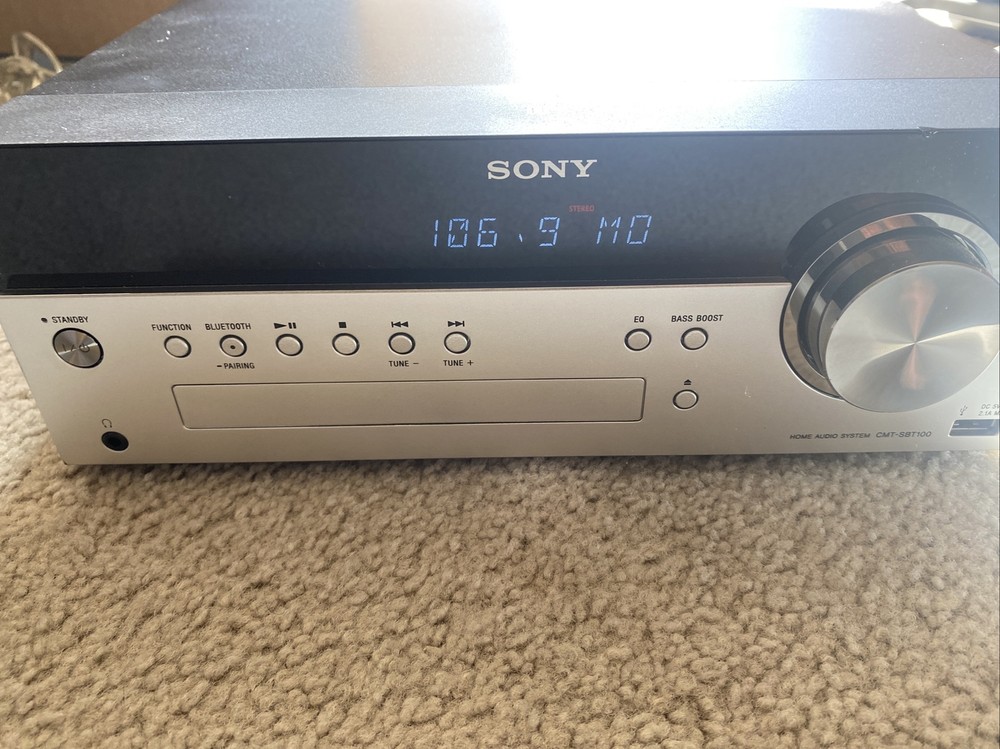 Sony HCD-SBT100 Bluetooth Micro Music System & Speakers (Tested & Working) Clean