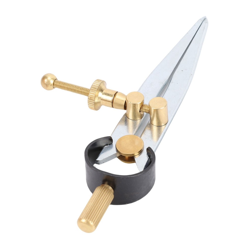 Spring Wing Divider Caliper Adjustable Lockable 4in Steel Leather Compass⭐