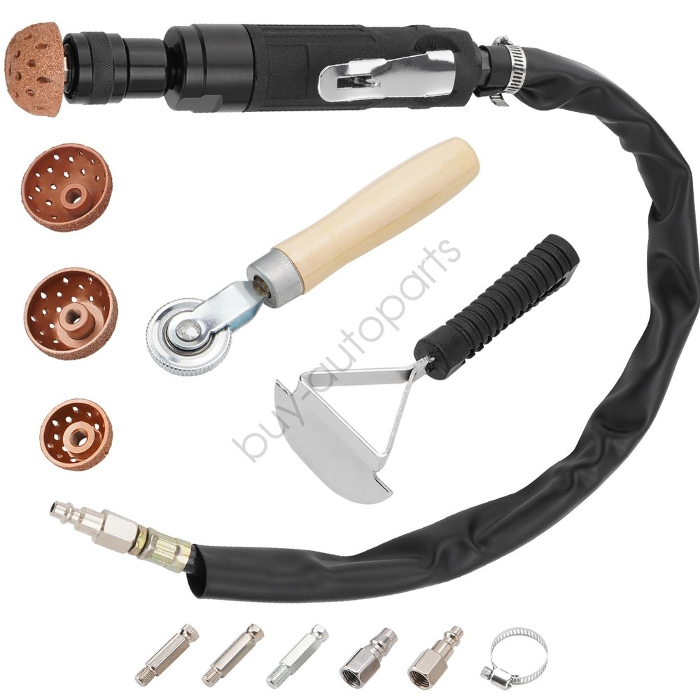 Tire Patch & Polish Kit: 2500 RPM Buffer, Scraper, Roller, Durable Wheel