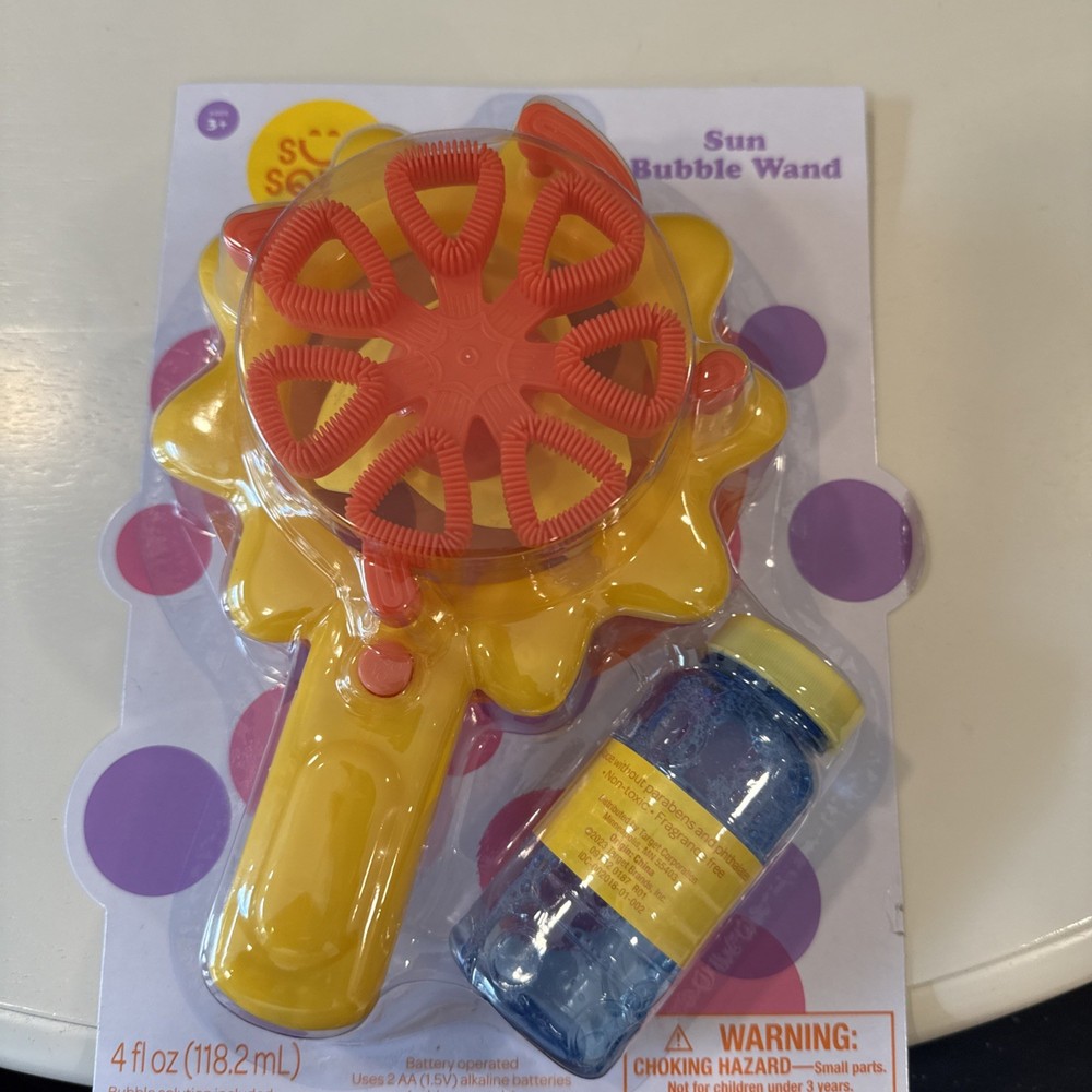Sun Squad Battery Powered Sun Bubble Wand 7 streams