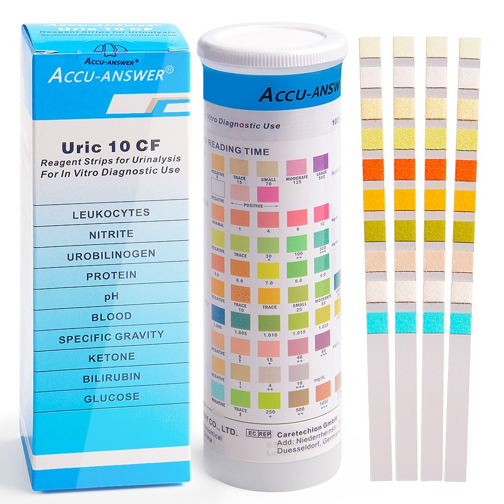 Professional Urinary Test Strips 10 Parameters - 100 Pieces CE Urine Test