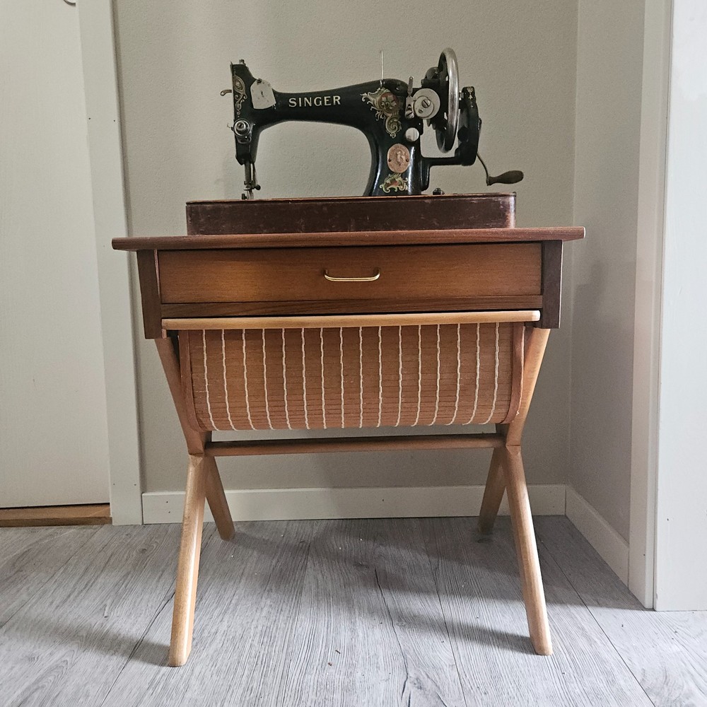 MID CENTURY Norwegian Sewing Table