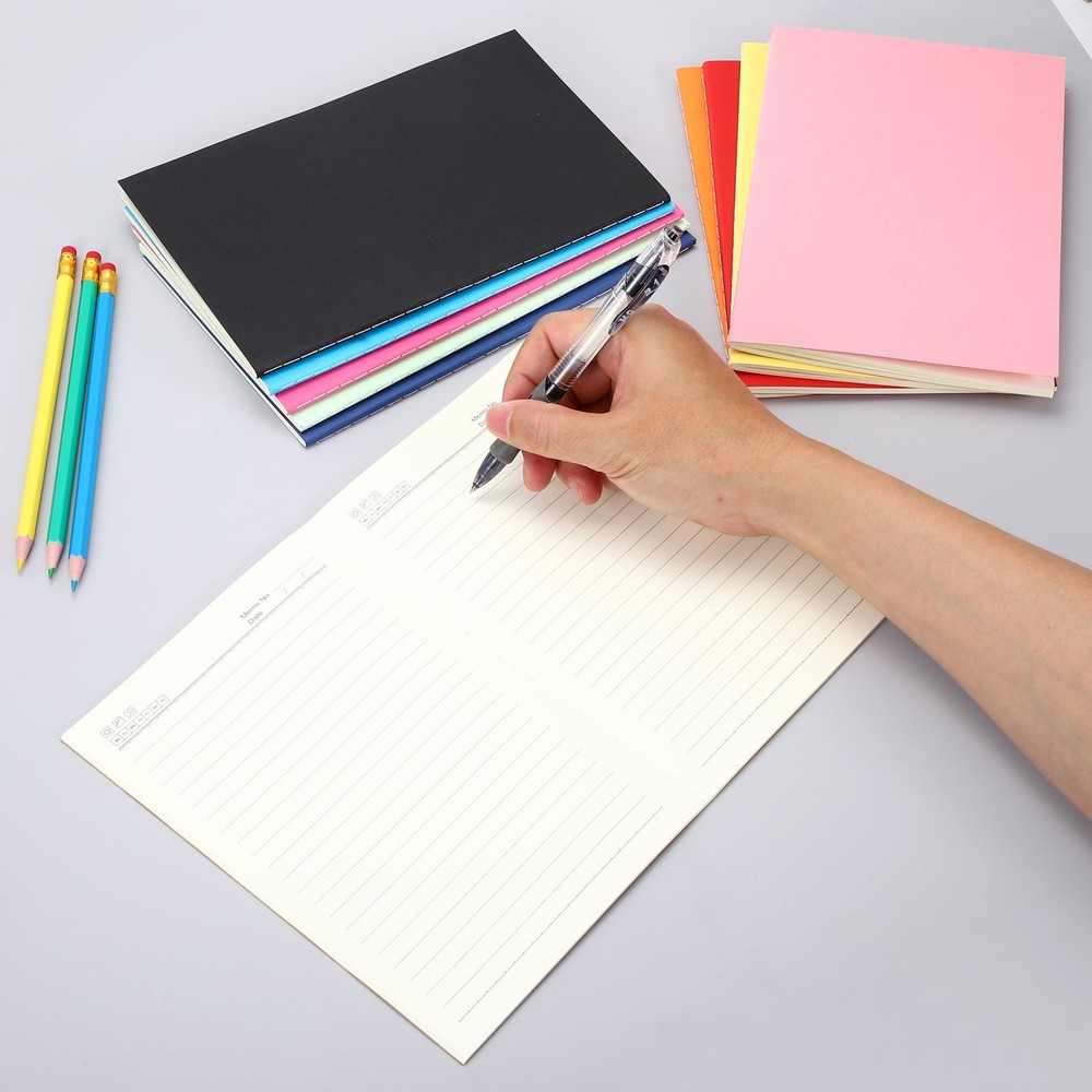 3 Pack A5 Notebook, A5 Journal Mini Notebook Pocket Kraft,Yellow