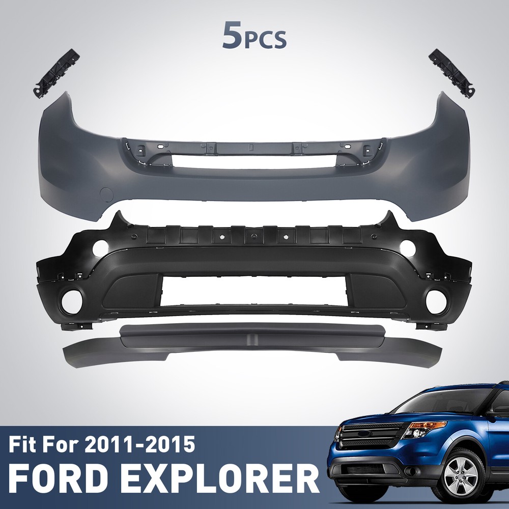 Front Bumper Cover Assembly Complete Kit For Ford Explorer 2011-2015 Primed