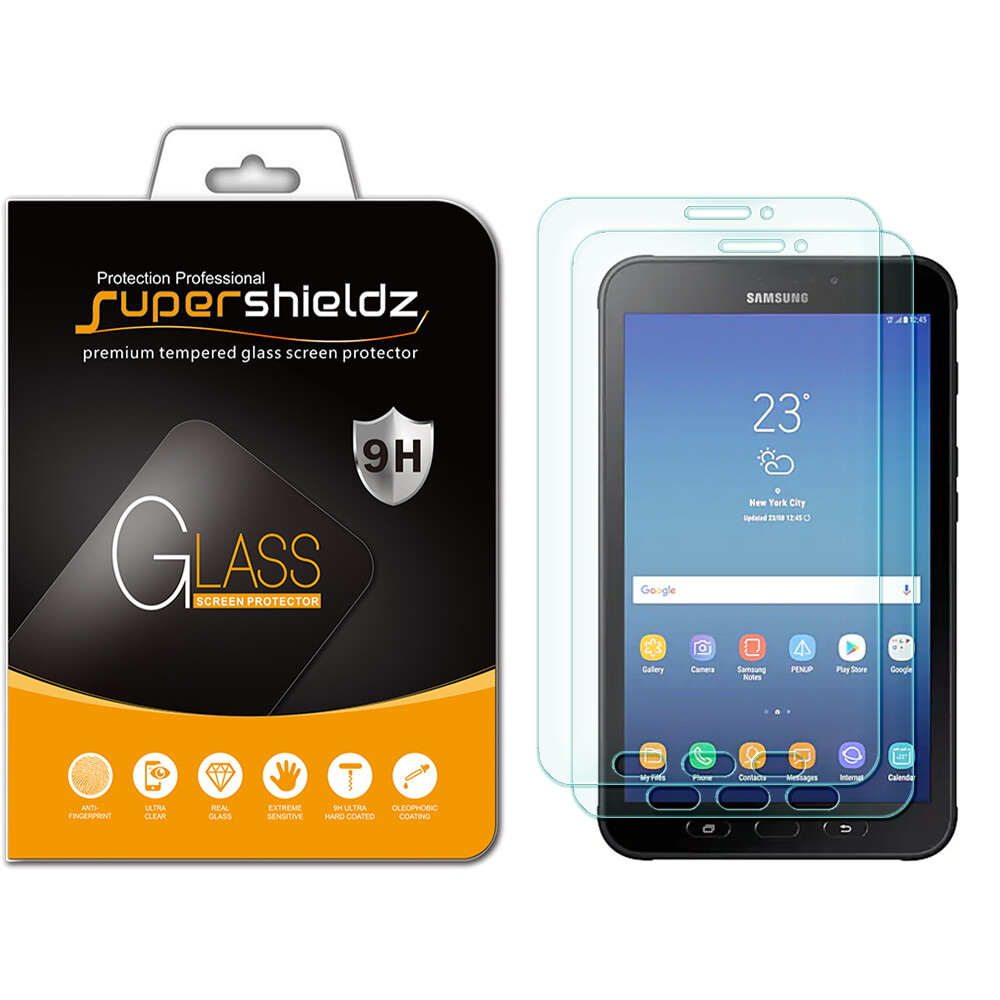 2x Supershieldz Tempered Glass Screen Protector for Samsung Galaxy Tab Active2