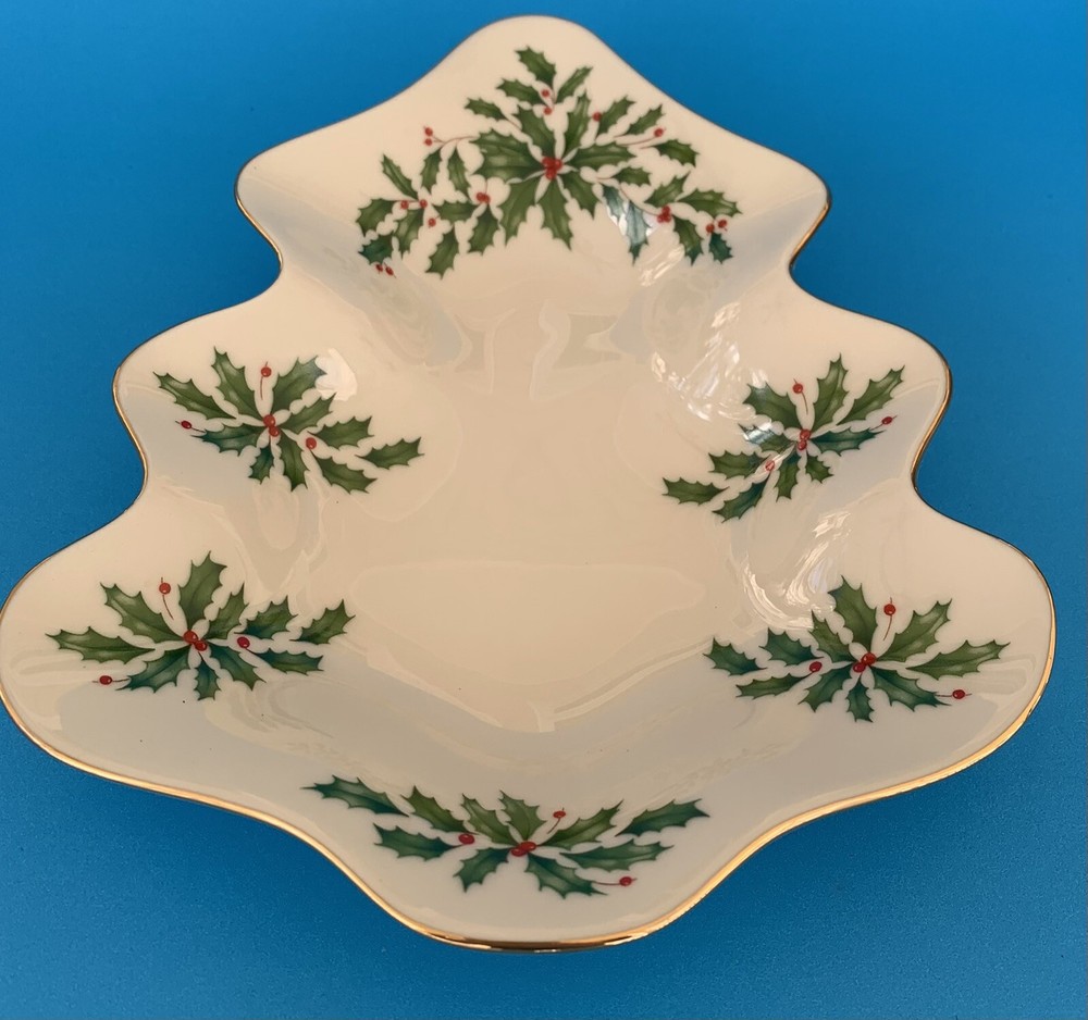 Lenox Holiday Dimension 8 7/8"  Large Tree Shaped Dish