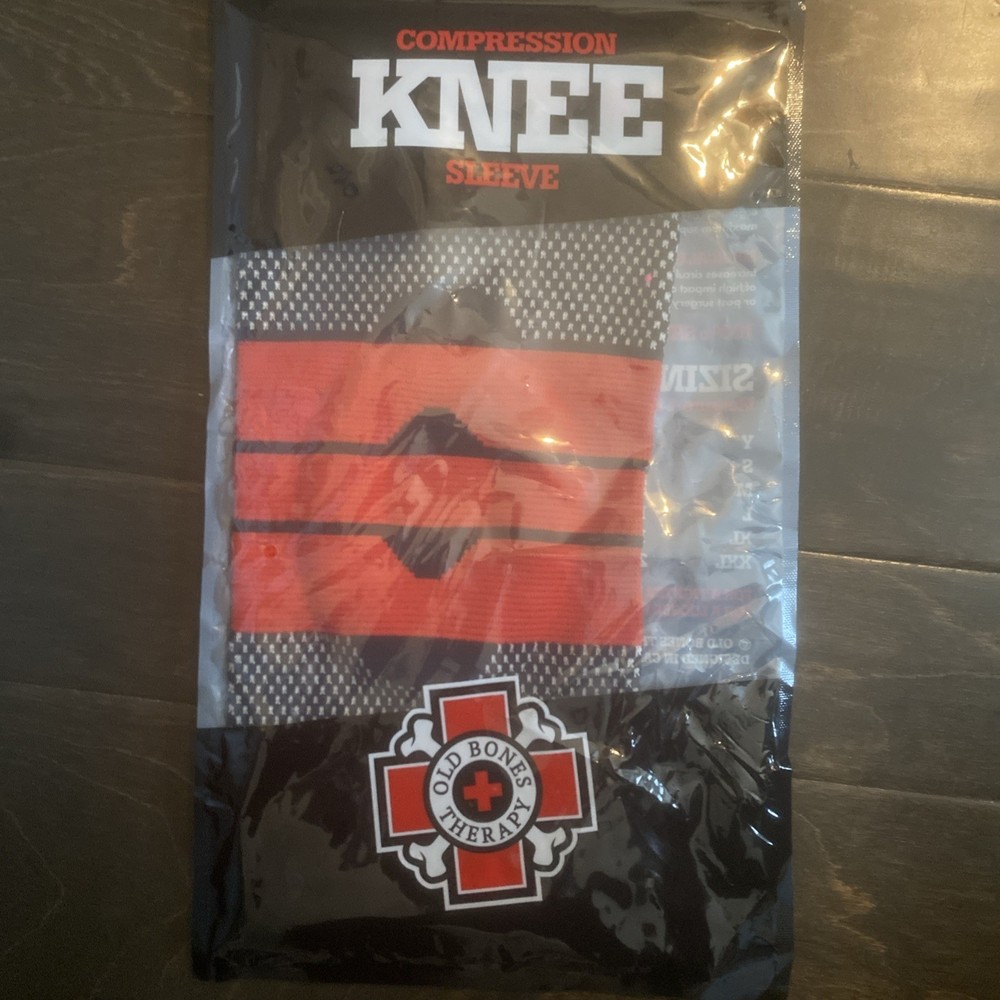 Old Bones Therapy Compression Knee Sleeve (Each) (Red)