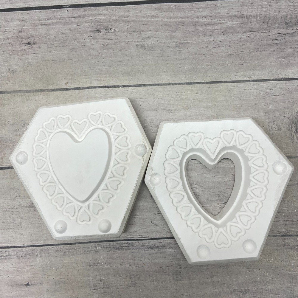 Unbranded Ceramic Casting Mold Heart Dish Coaster #140