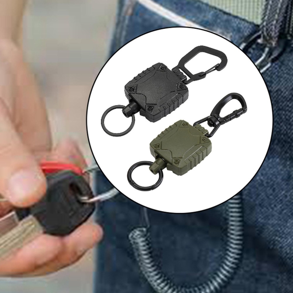 Retractable Keychain Adjustable Portable Gadget Storage Hook for Camping
