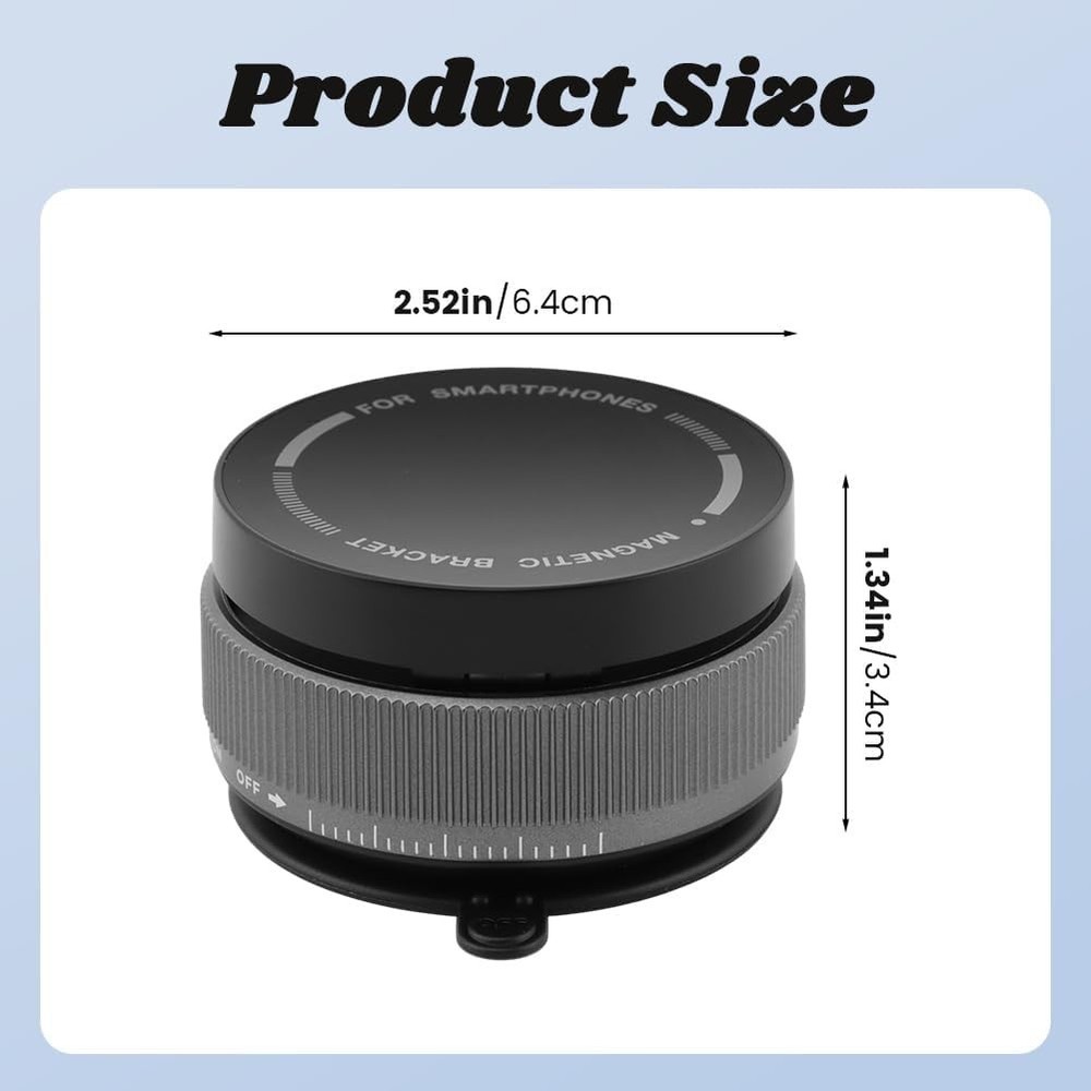 Strong Vacuum Suction Car Phone Mount with Quick Release & Adjustable Design