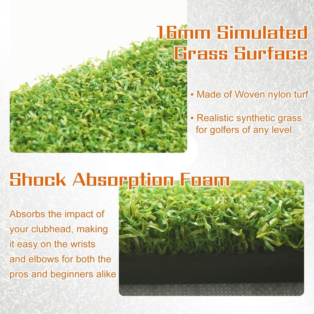 Golf Hitting Mat, Precision Pro Swing Mat for Path Feedback, Golf Training Ch...