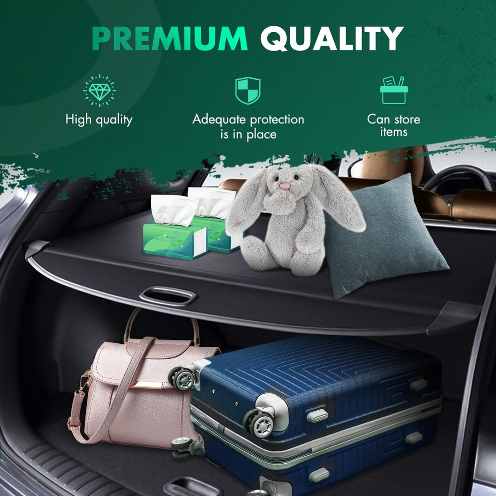 Retractable Rear Cargo Security Shade Cover for 2016-2017