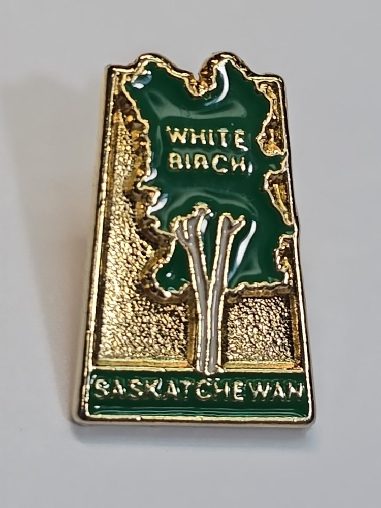 White Birch Saskatchewan Canada Souvenir Lapel Pin