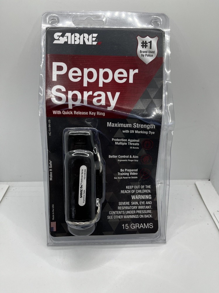 Sabre Pepper Spray, 15 Grams, Quick Release Key, M2