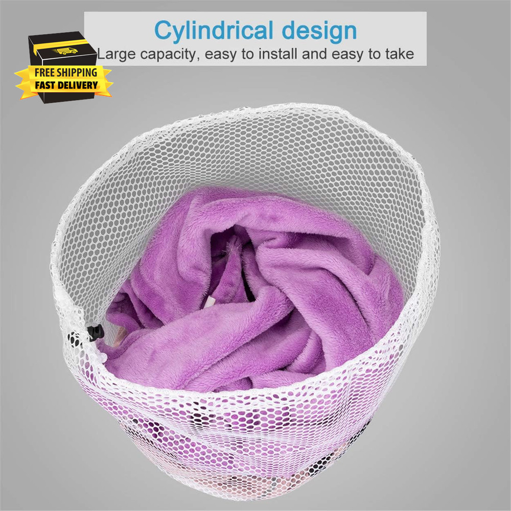 Premium Fine Mesh Laundry Bag - Sturdy White Mesh Material with Drawstring Closu