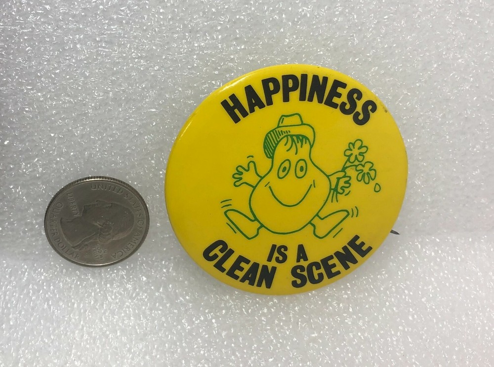 Happiness Is A Clean Scene Pin