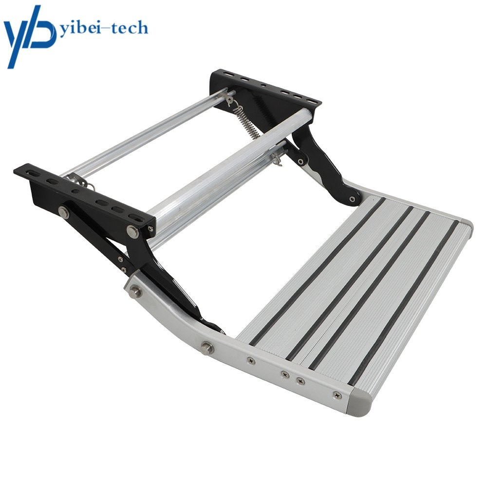 Manual Pull Out Retractable One Step RV Camper Platform Steps Stair Anti-Slip