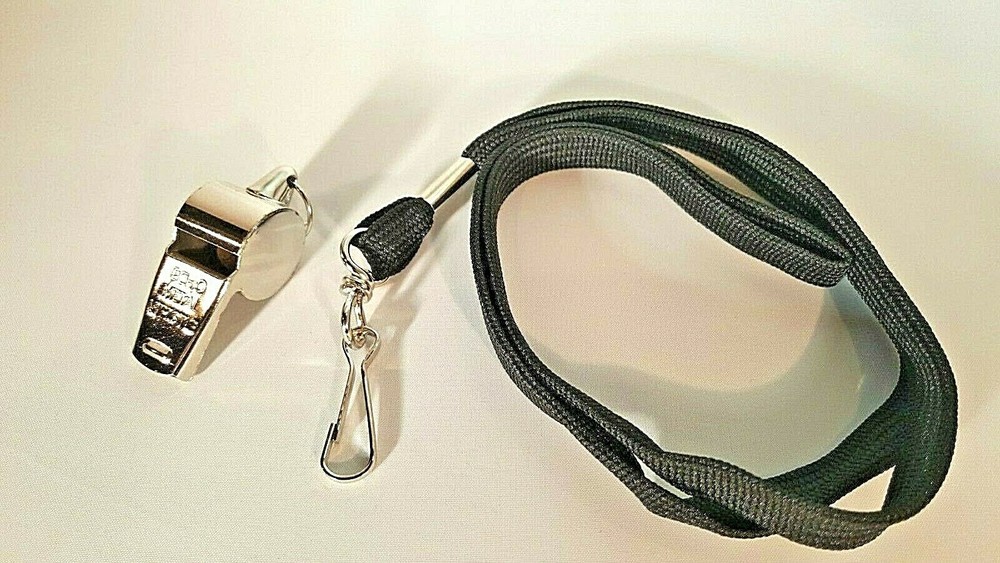 Referee Great  Quality Metal Whistle with lanyard