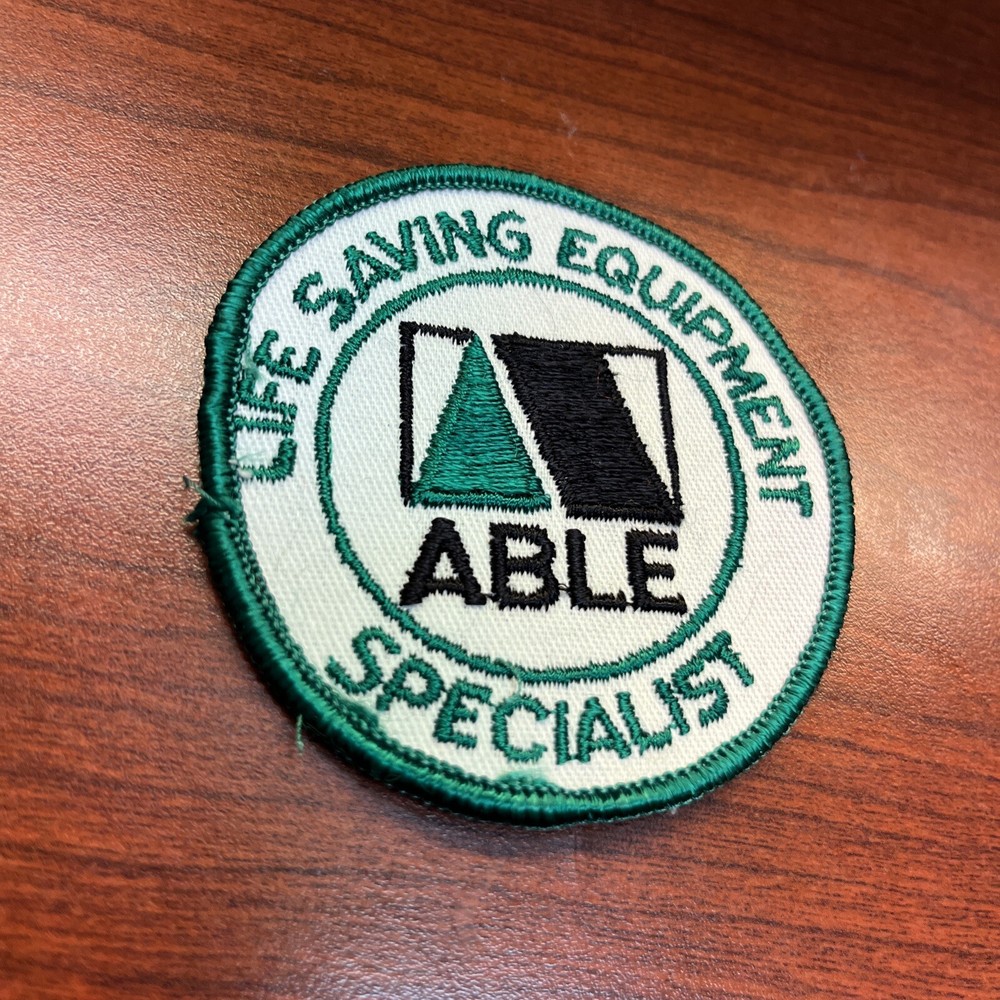 Life Saving Equipment Specialist ABLE Patch 3 inch circle
