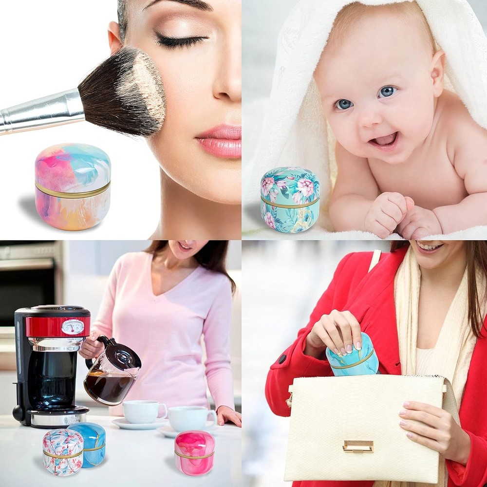 Powder Puff and Container for Body Dusting Case with for...