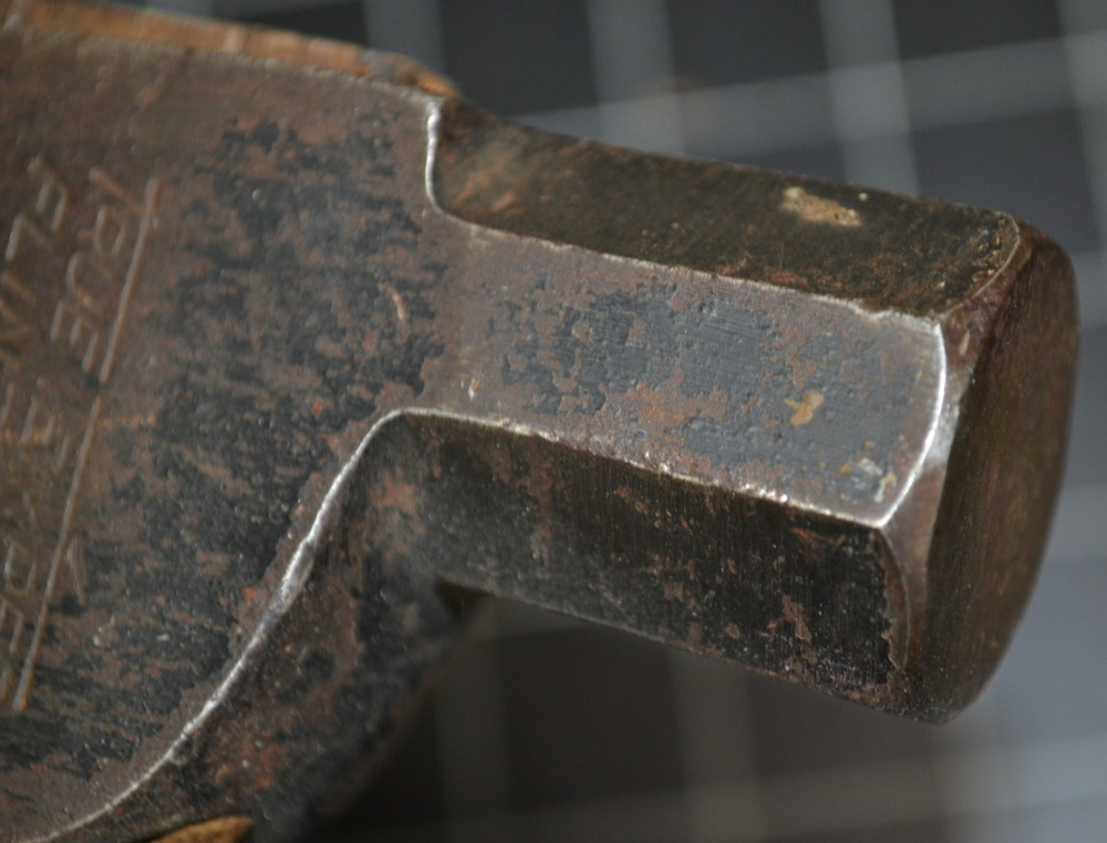 TRUE TEMPER - FLINT EDGE - U.S.A. MARKED - HALF HATCHET WITH ORIGINAL HANDLE