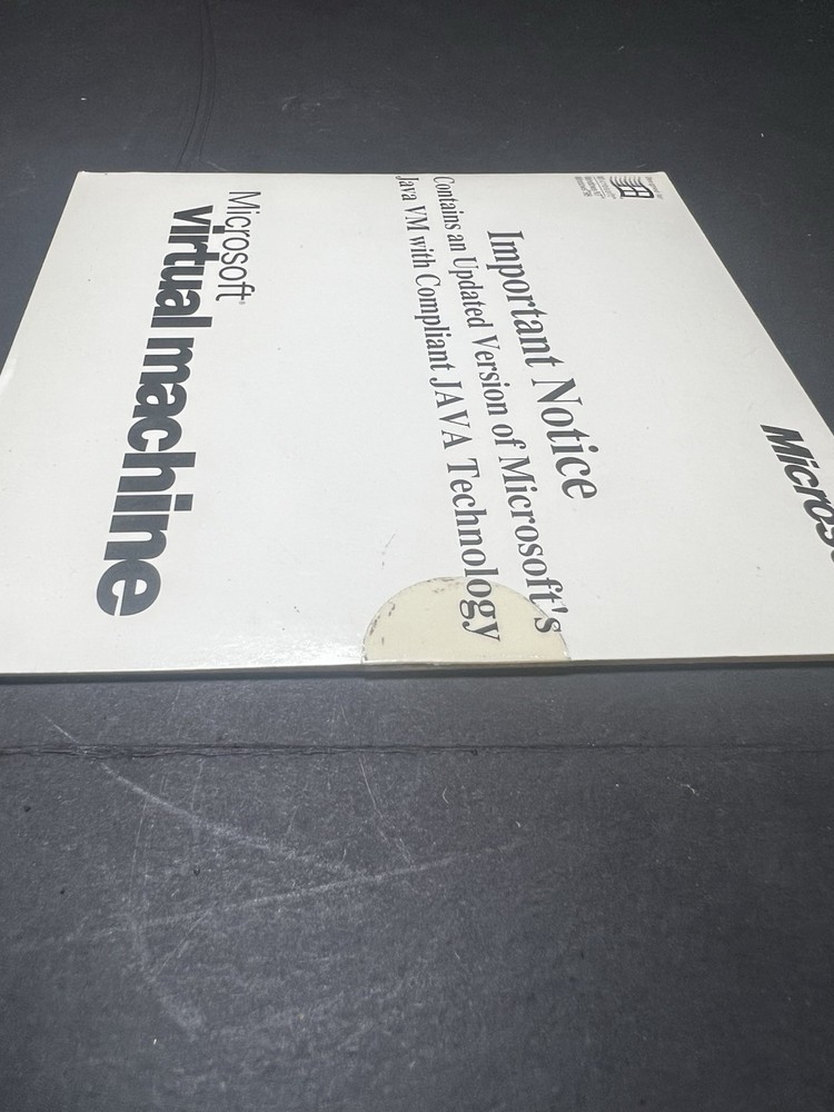 Microsoft Virtual Machine (Java VM) – Factory Sealed OEM – Windows 98 / NT