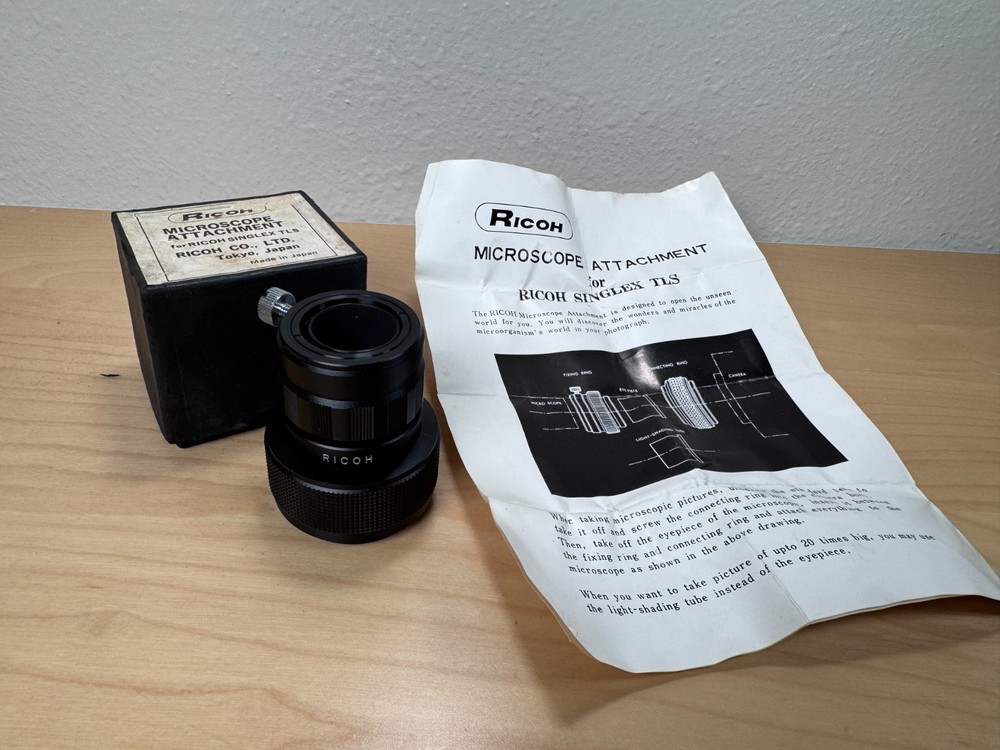 Vintage Ricoh M42 Microscope Attachment & Instructions