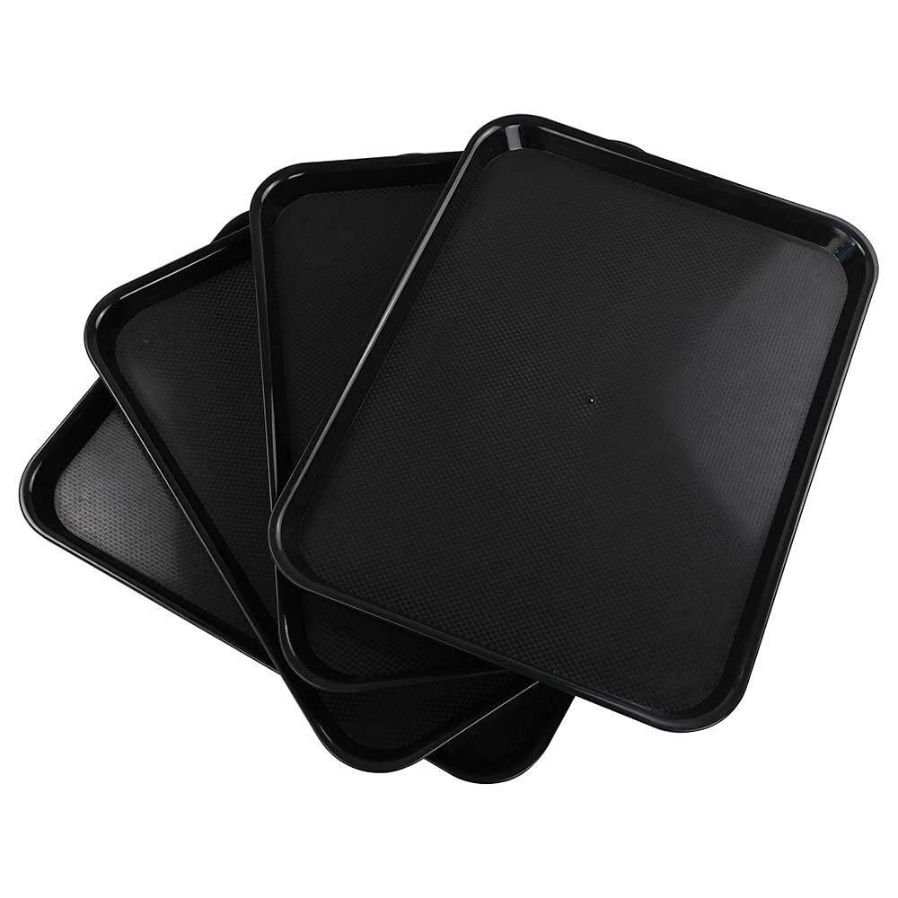 Plastic Rectangular Fast Food Serving Trays Set of 4