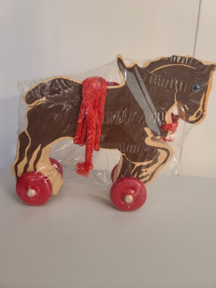 Wooden Pull Horse