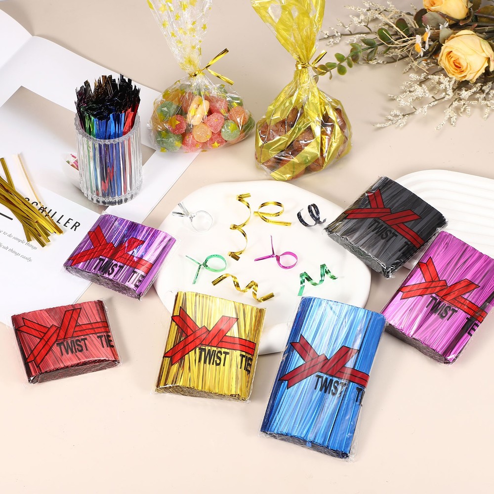 1600pcs Reusable 2.4" Red Bread Bag Ties for Bread