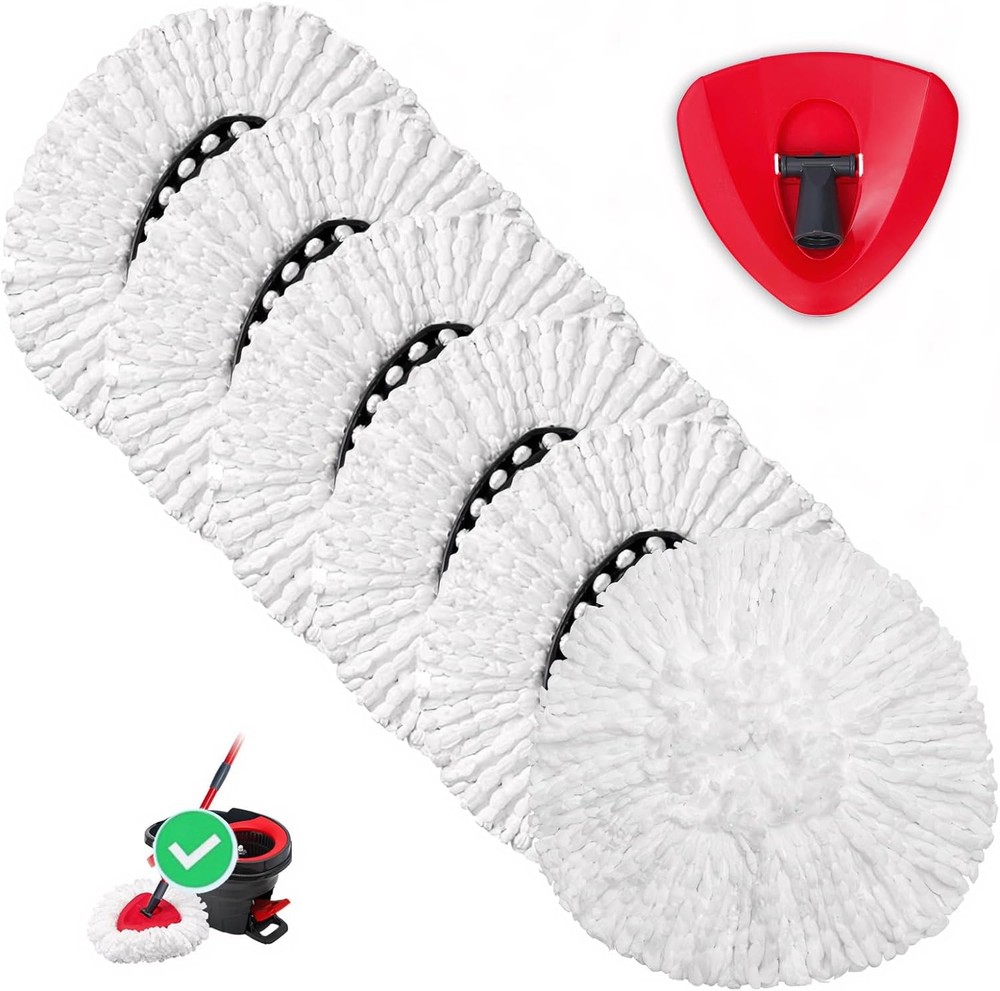 5x Replacement Microfiber Mop HEAD For O-Cedar Spin Mop Easy Clean Wring Refill