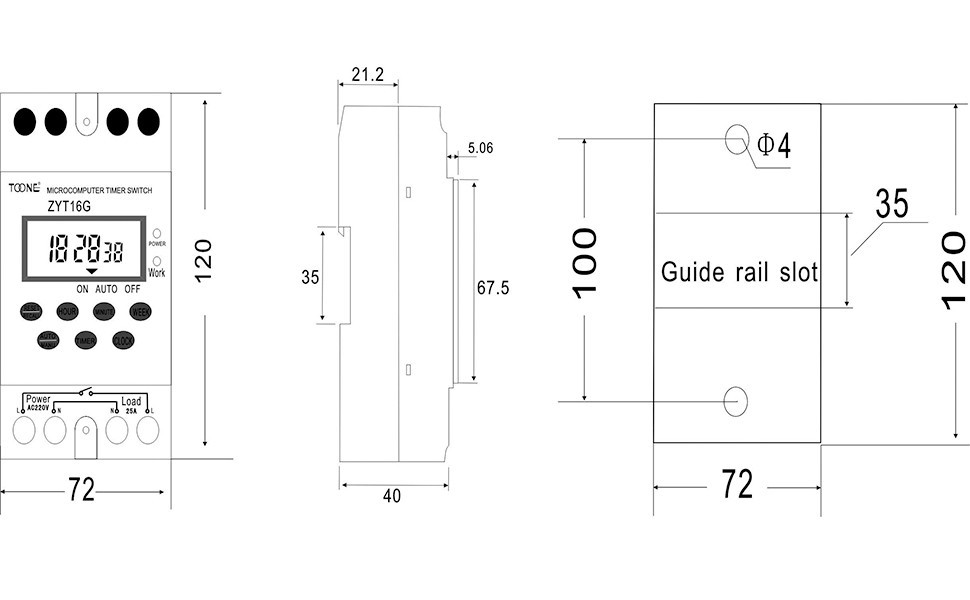 12V Timer Switch Timer Controller LCD display,25A amps program timer switch