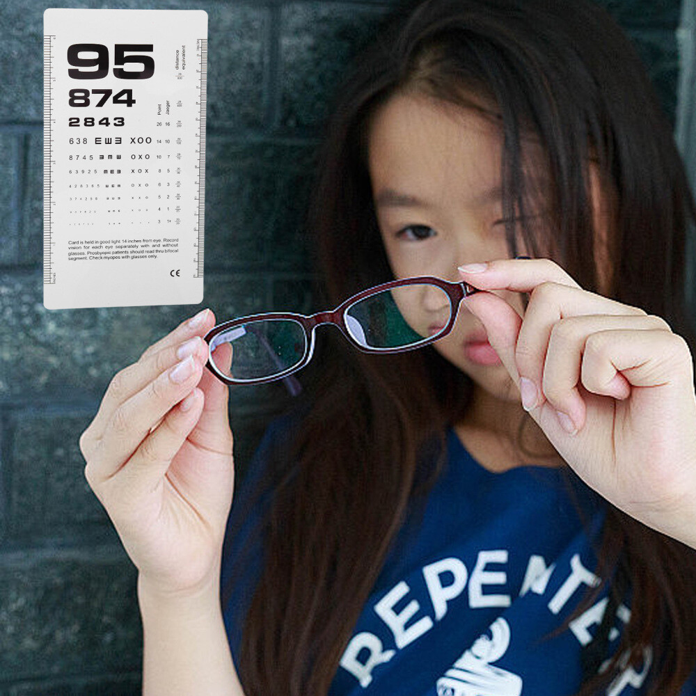 Vision Test Pocket Dual Sided Plastic for