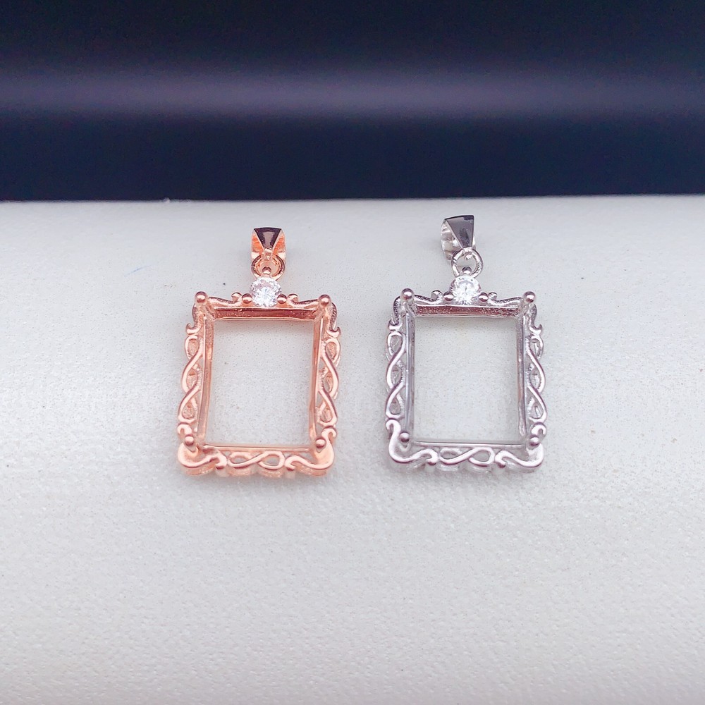 Silver 925 pendant empty setting, DIY blank setting YD02