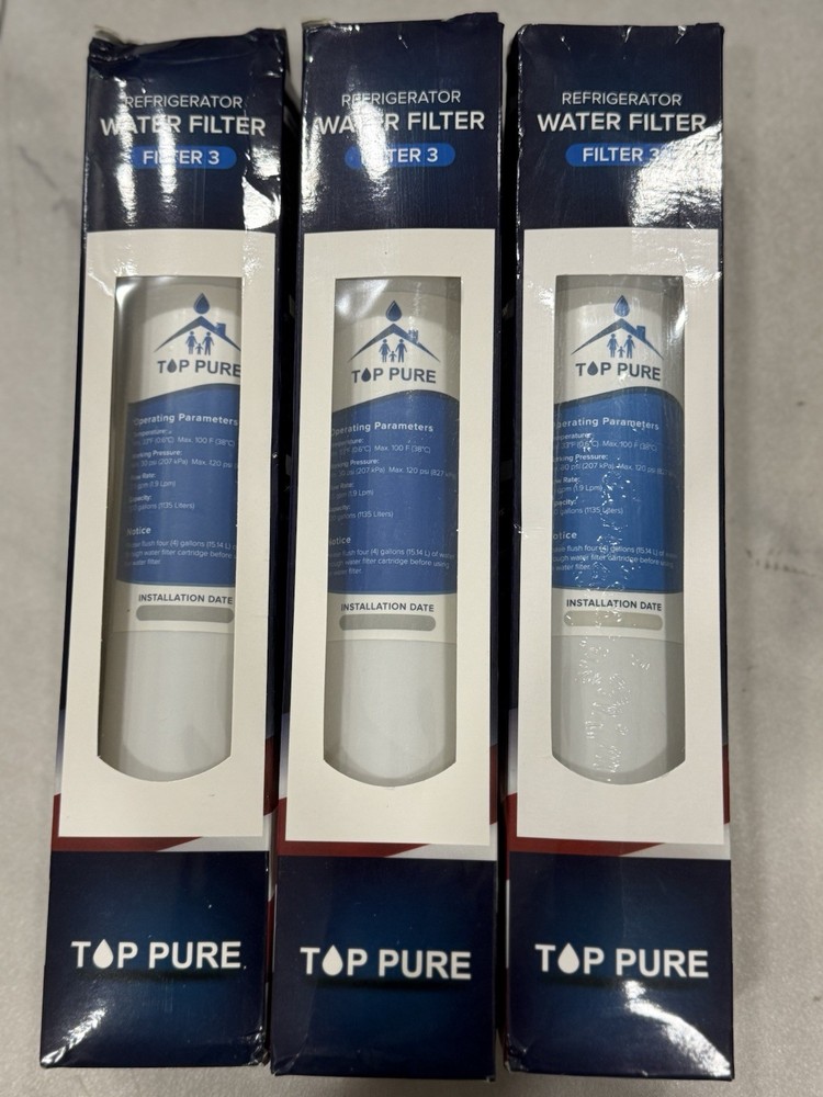 Top Pure Refrigerator Water Filter - Filter 3 —3PK Factory Sealed/ New