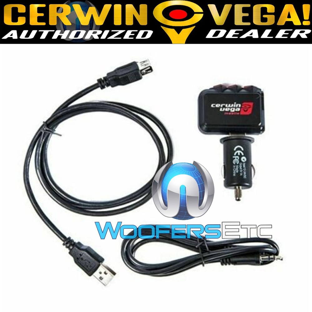 CERWIN VEGA CVBTR6 BLUETOOTH RECEIVER & ADAPTER CIGARETTE LIGHTER USB NEW