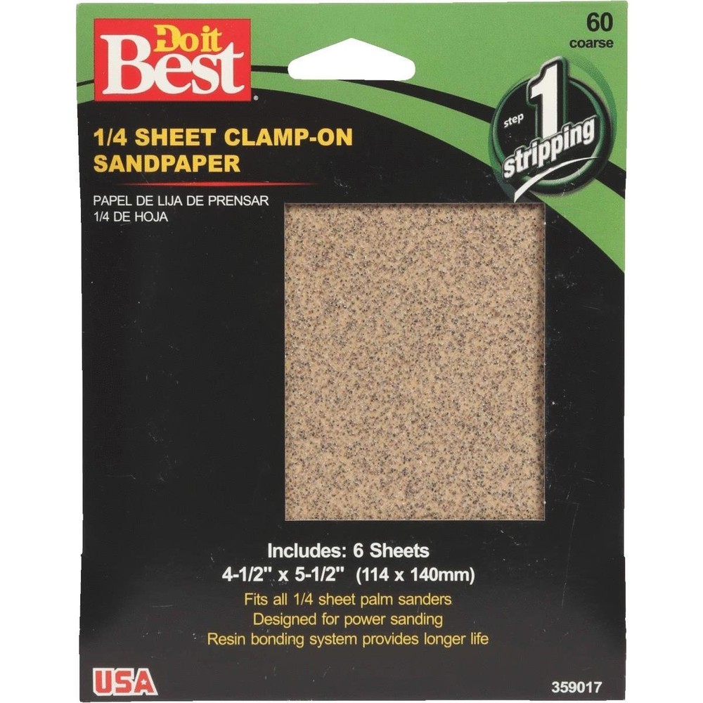 60 Grit 1/4 Sheet Sandpaper