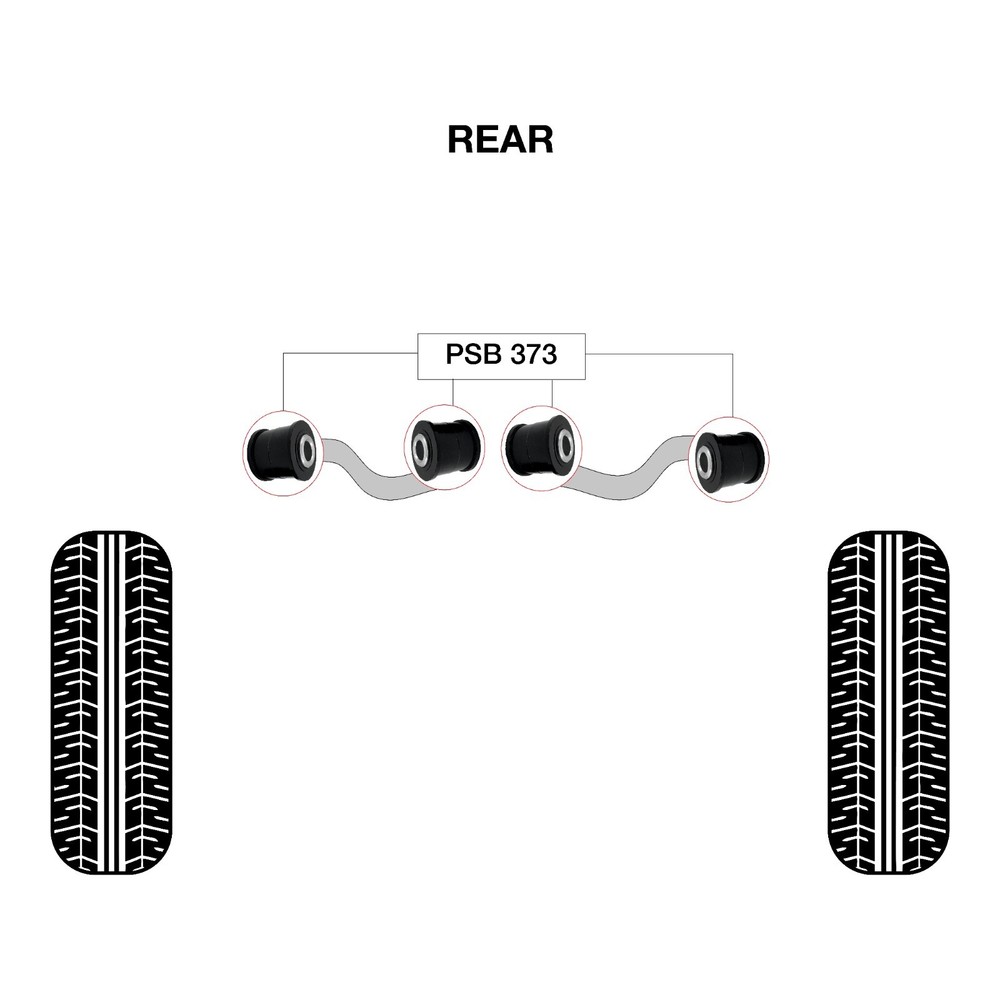 4x Volvo C30 (07-13) Rear Upper Arm Polyurethane Bushing Kit