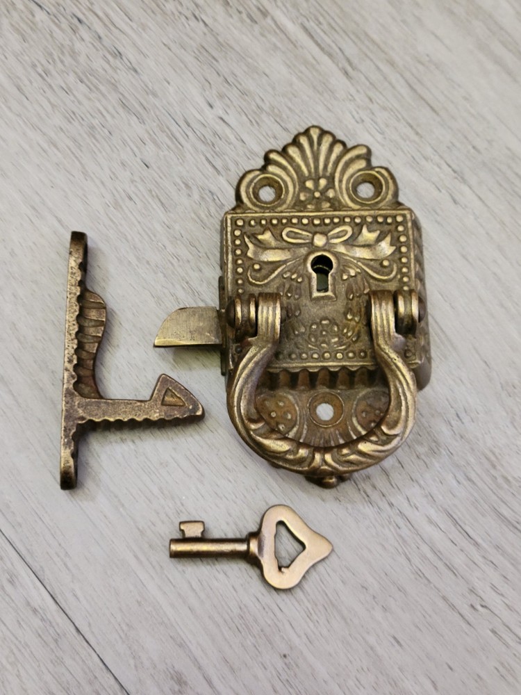 Antique Art Deco Bronze Left Ice Box Latch